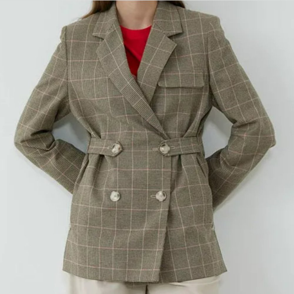 EN OR Oversized Double-Breasted Blazer, Medium